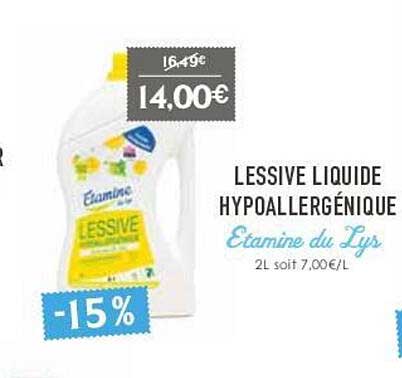 lessive liquide hypoallergénique étamine du lys