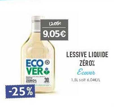 lessive liquide zéro% ecover