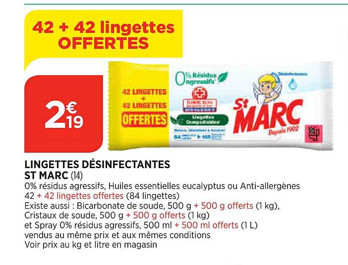 lingettes désinfectantes st marc