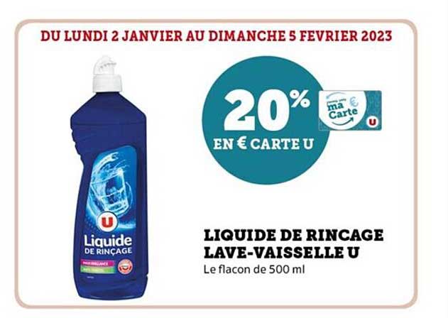 Liquide De Rinçage Lave-vaisselle U