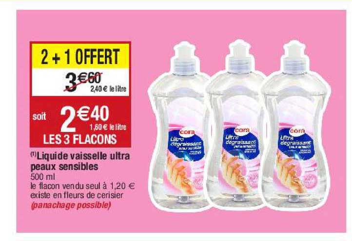 liquide vaisselle ultra peaux sensibles cora