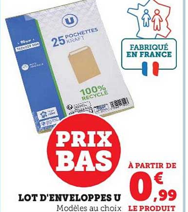 lot d'enveloppes u