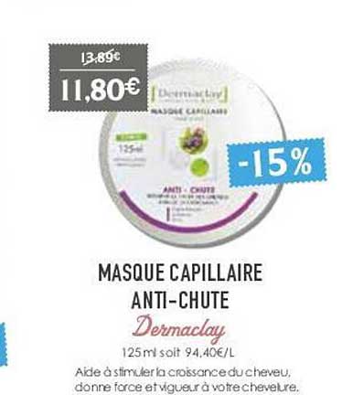 masque capillaire anti-chute dermaclay