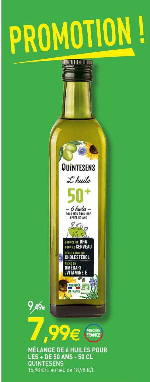 mélange de 6 huiles pour les + de 50 ans