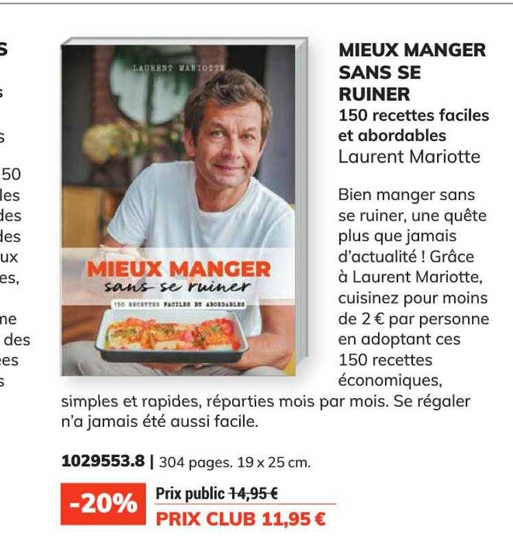 mieux manger sans se ruiner - laurent mariotte