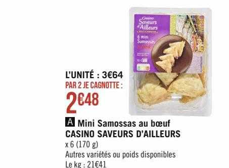 mini samossas au bœuf casino saveurs d'ailleurs