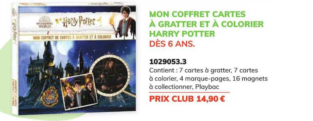 mon coffret cartes à gratter et à colorier harry potter