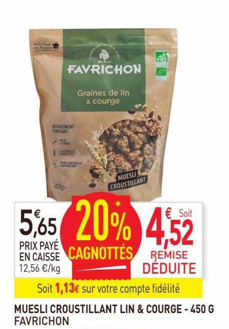 Muesli Croustillant Lin & Courge Favrichon