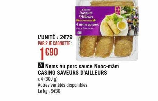 nems au porc sauce nuoc-mâm casino saveurs d'ailleurs