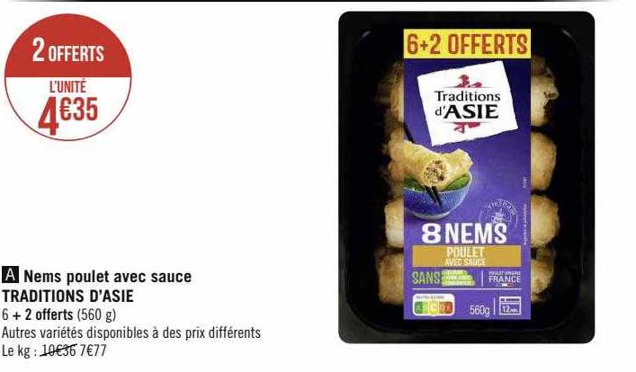 nems poulet avec sauce traditions d'asie