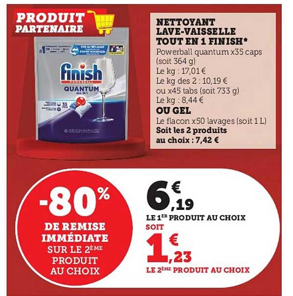 nettoyant lave-vaisselle tout en 1 finish