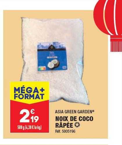 noix de coco râpée asia green garden