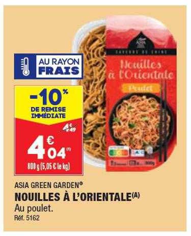 nouilles à l'orientale asia green garden