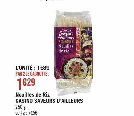 nouilles de riz casino saveurs d'ailleurs