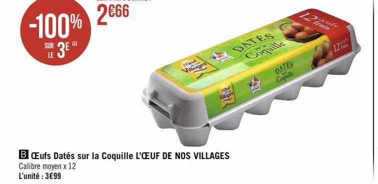 œufs datés sur la coquille l’œuf de nos villages