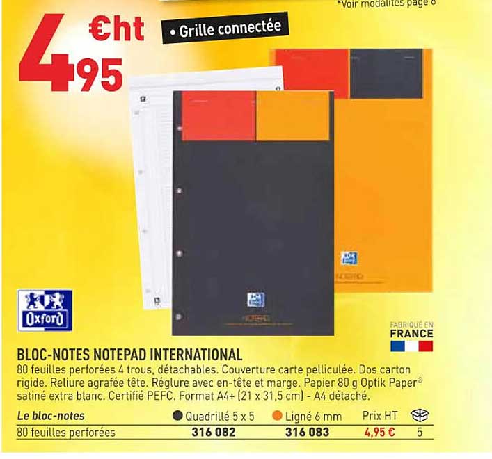 oxford bloc-notes notepad international
