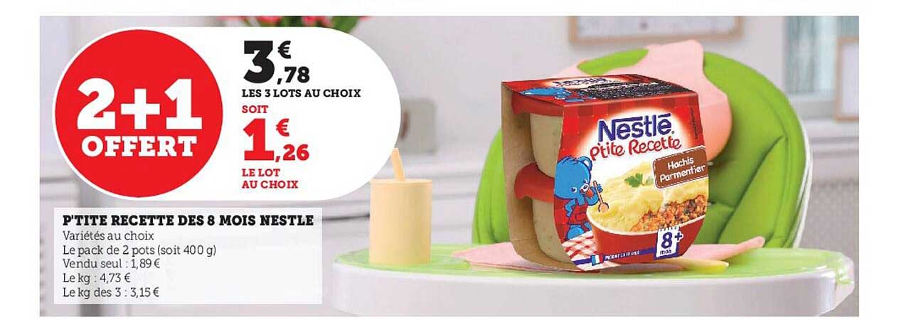 p'tite recette dès 8 mois nestlé