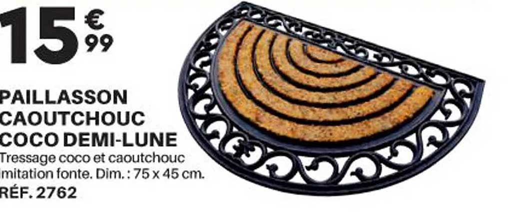 paillasson caoutchouc coco demi-lune