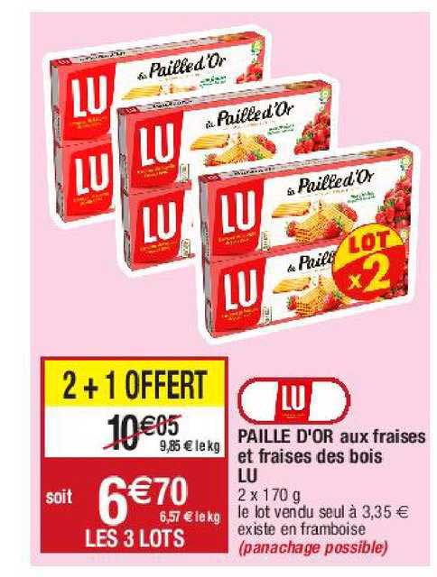 Paille D'or Aux Fraises Et Fraises Des Bois Lu