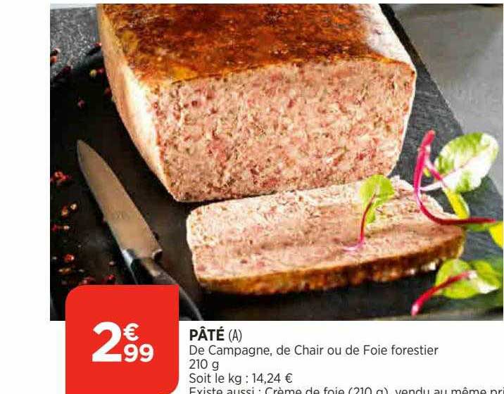 pâté de campagne de chair ou de foie forestier