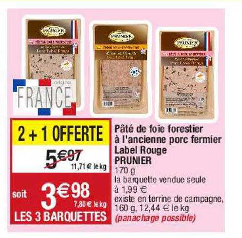 pâté de foie forestier à l'ancienne porc fermier label rouge prunier
