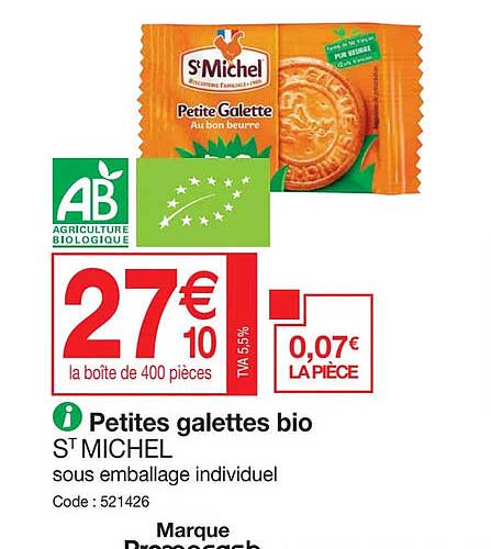 Petites Galettes Bio St Michel