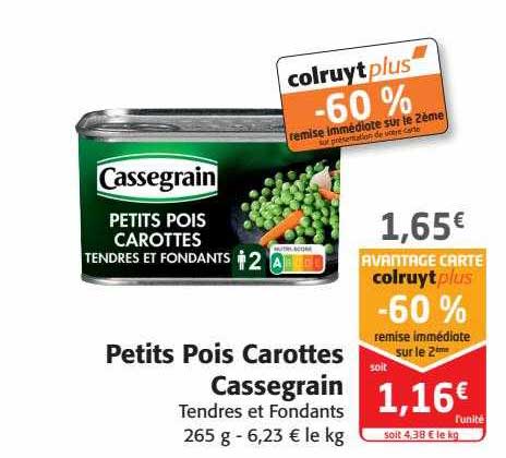 Petits Pois Carottes Cassegrain