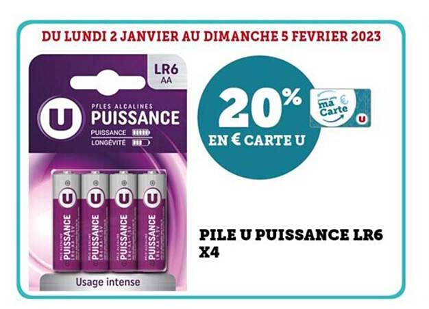 pile u puissance lr6 x 4