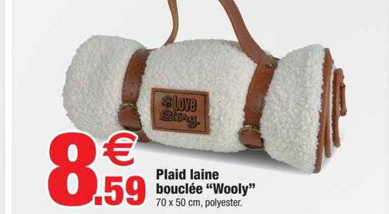 plaid laine bouclée "wooly"