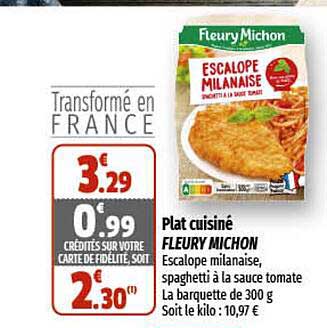plat cuisiné fleury michon