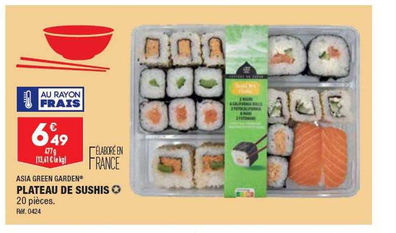 plateau de sushis asia green garden