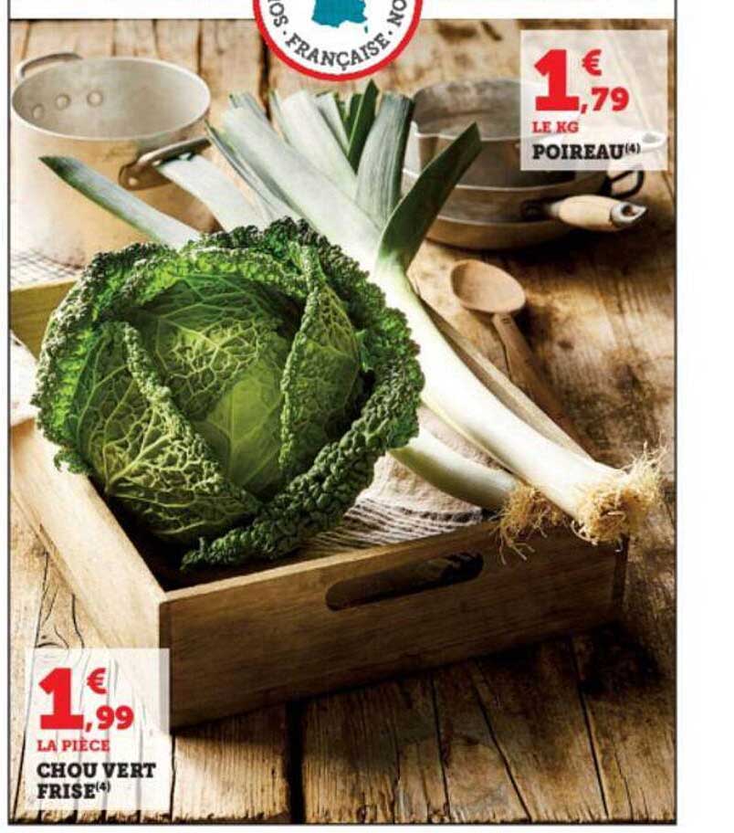 poireau, chou vert frisé
