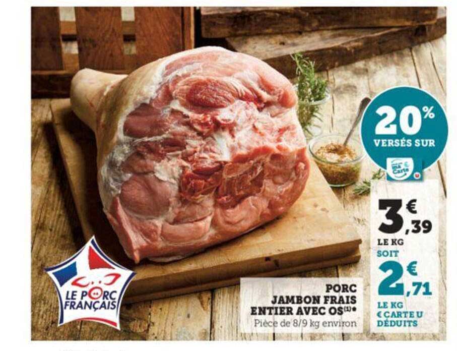 Porc Jambon Frais Entier Avec Os