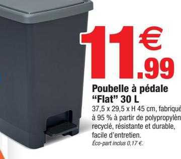 Poubelle à Pédale "flat" 30l