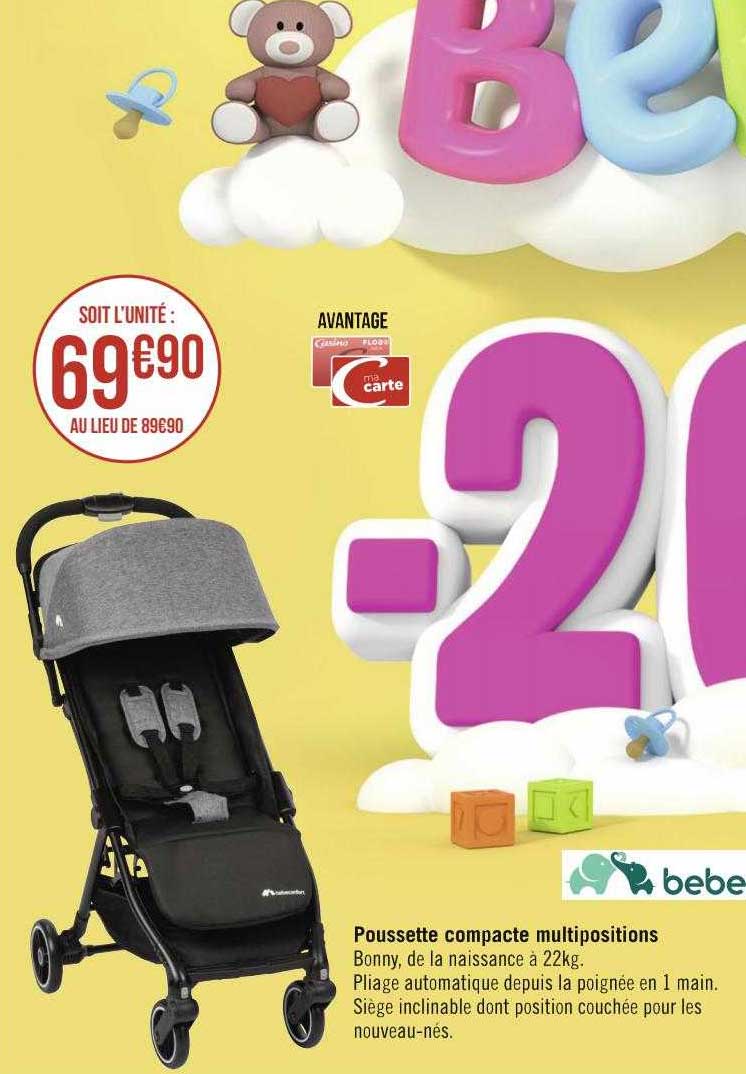 poussette compacte multipositions bebeconfort