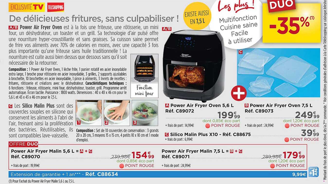 power air fryer oven, power air fryer malin