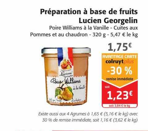 préparation à base de fruits lucien georgelin
