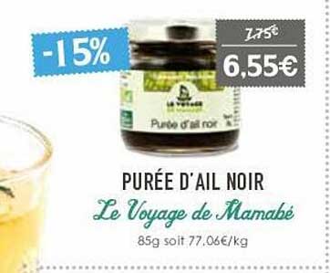 purée d'ail noir le voyage de mamabé