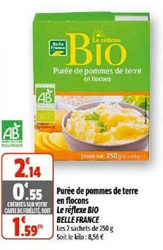 purée de pommes de terre en flocons le réflexe bio belle france