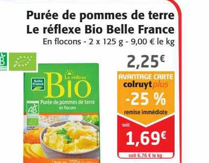 purée de pommes de terre le réflexe bio belle france