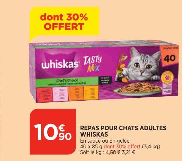 Repas Pour Chats Adultes Whiskas