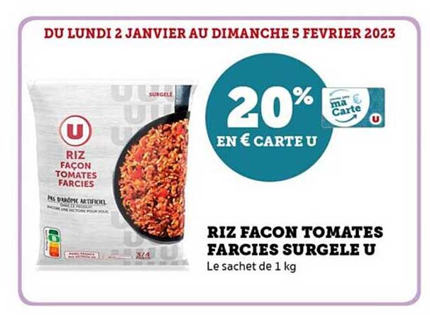 Riz Façon Tomates Farcies Surgelé U
