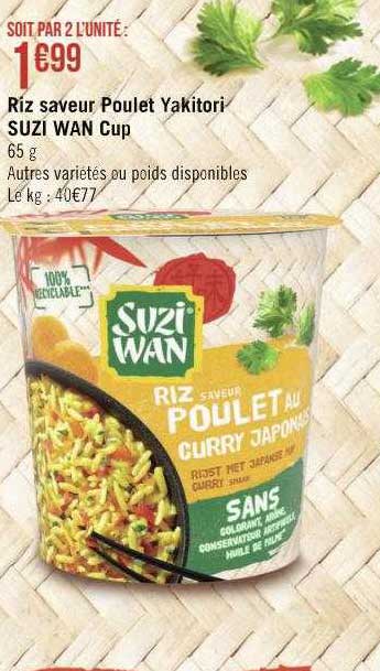 riz saveur poulet yakitori suzi wan cup