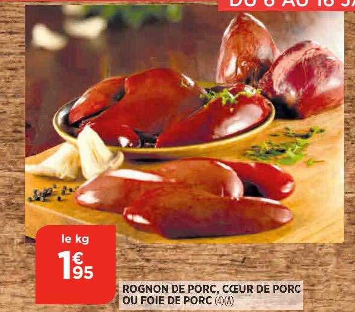 Rognon De Porc Cœur De Porc Ou Foie De Porc