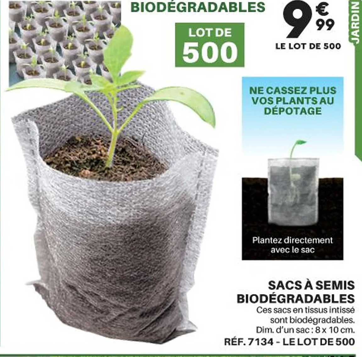 sacs à semis biodégradables