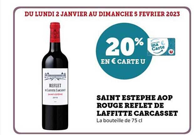 saint Estèphe aop rouge reflet de laffitte carcasset