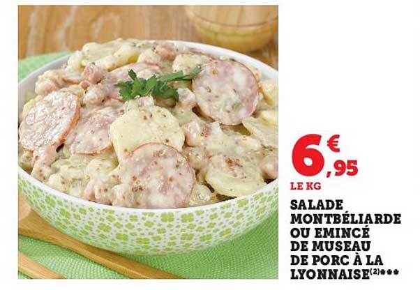 salade montbéliarde ou émincé de museau de porc à la lyonnaise