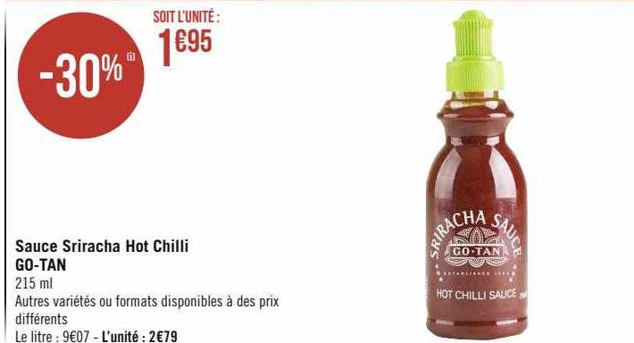 sauce sriracha hot chilli go-tan