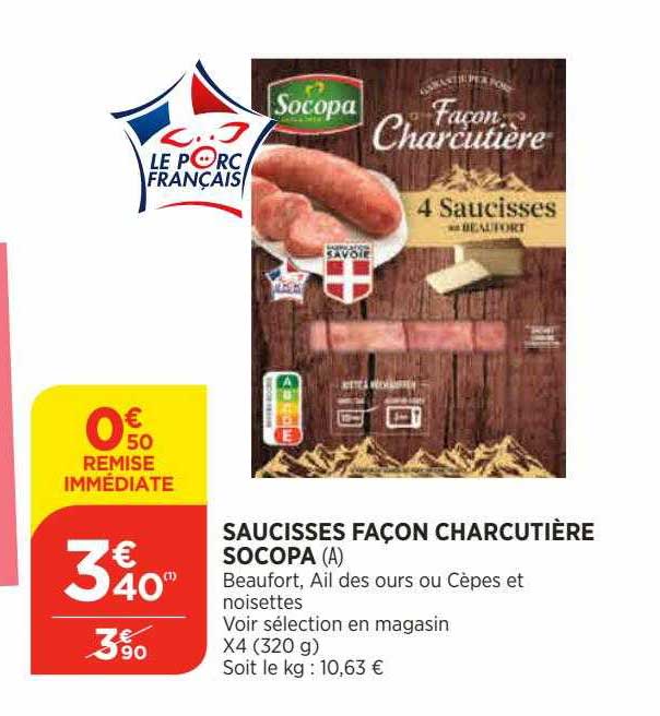saucisses façon charcutière socopa