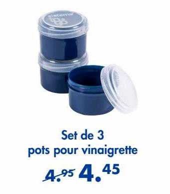 set de 3 pots pour vinaigrette